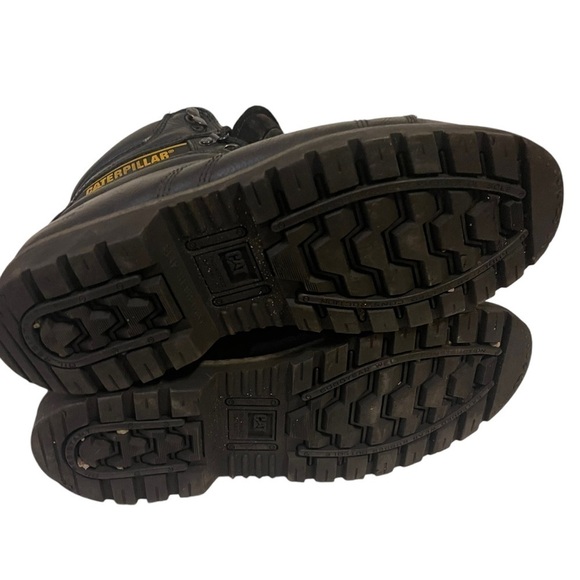 Men’s Caterpillar CAT Black Steel Toe Work Boots - Picture 8 of 9